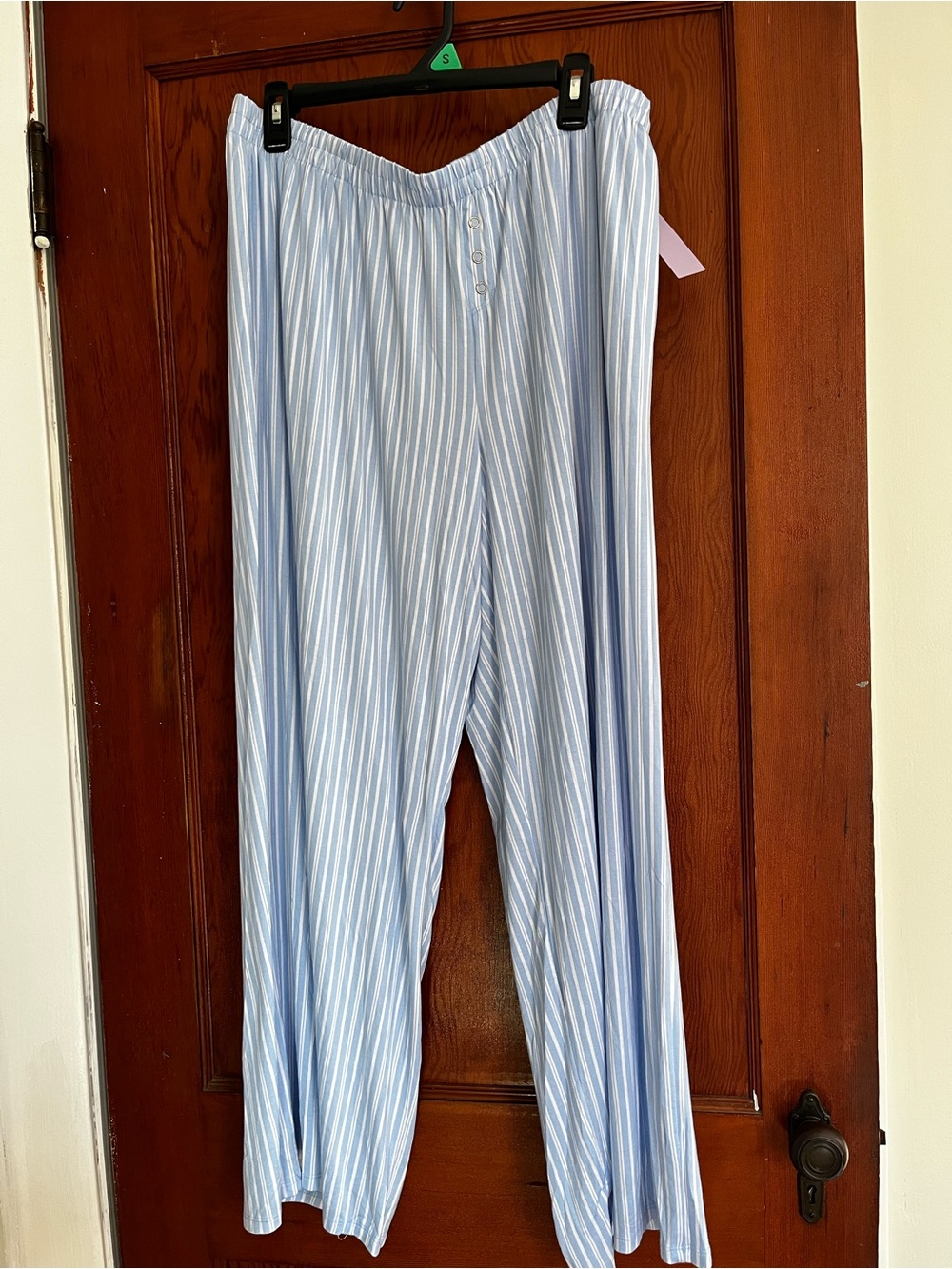 Light Blue Striped Lounge Pants